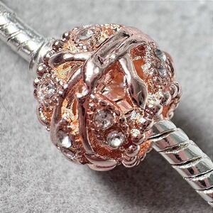 Gold Bead Spacer Charm fits‎ PANDORA